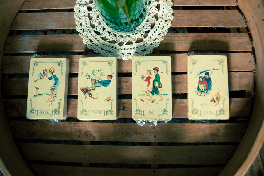 Norman Rockwell 4 Season Playing Cards