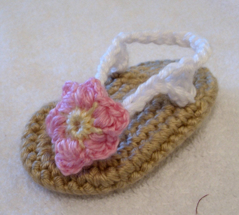 Light Pink Flower Flip Flop Shoes