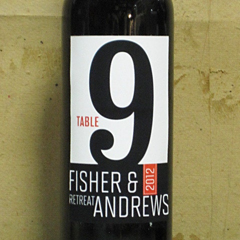 Custom Wine Label Table Numbers for Weddings, Special Events