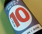 Wine label Table Numbers for weddings and events