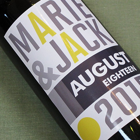 Custom Wine Labels, Modernist Retro