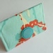 Card Case-Teal and Orange Birds Business Card/ID Wallet