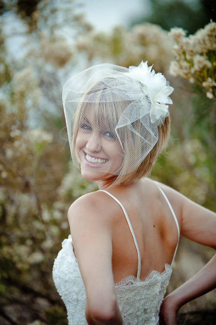 Birdcage Veil, Honeycomb veiling, Blusher Veil, Wedding, Bridal, Headpiece