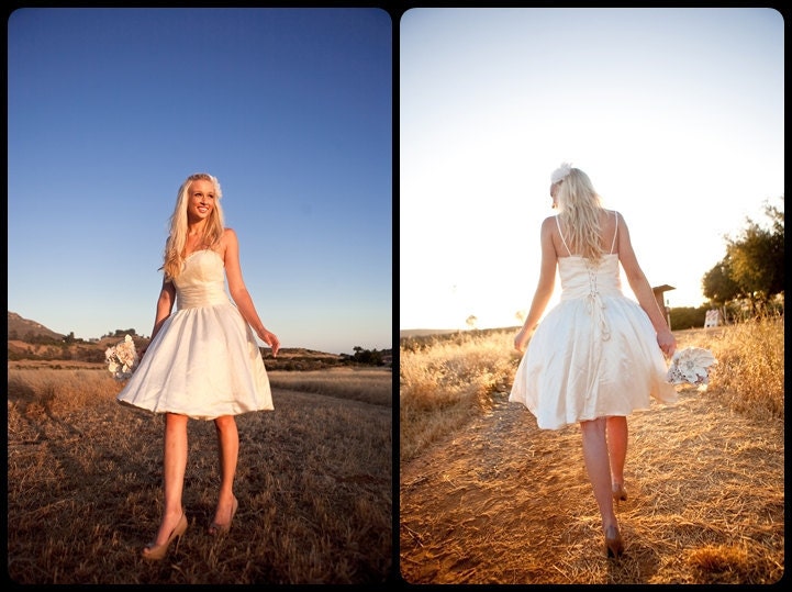 Savannah- Eco-friendly Wedding Dress Knee Length Wedding Dress, Repception Dress, Garden Wedding