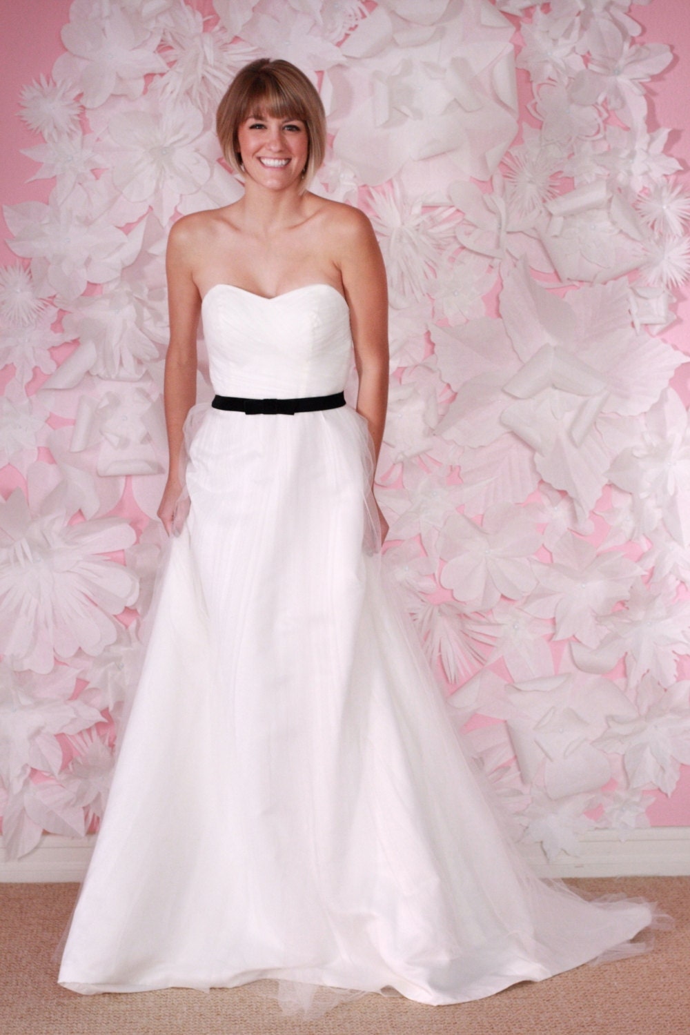 Yves - Tulle Wedding Gown, Soft Ivory, Sweetheart Neckline, Ruched Bodice