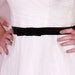 Ellen - Black Velvet sash/belt -Uniquely handmade bridal sash