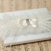 Wedding Garter Soft Ivory Ostrich Feathers Rhinestone Tulle