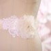 Silk Organza Flower and Lace Bridal Sash - Great addition to your wedding dress