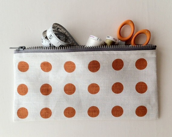 Zip Bag - Just Dots in Copper