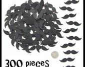Mustache Cut Outs - 1.5 Inch Confetti - Die Cuts - Set of 300 Pieces - Weddings Photo Booths Showers