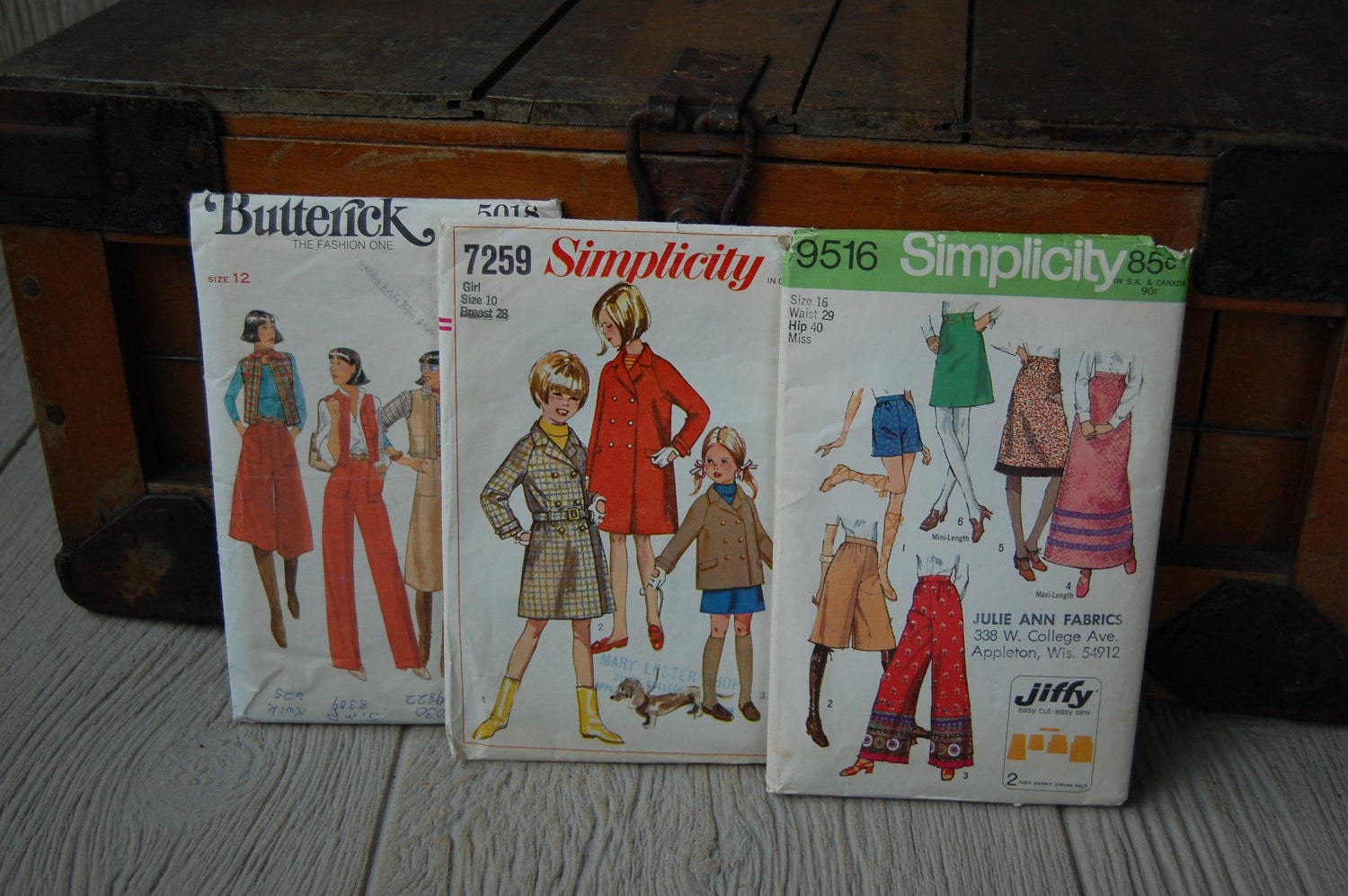 Trio of Vintage Clothing Patterns