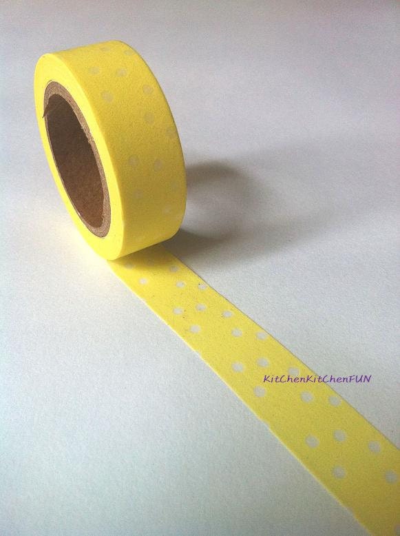 Washi Tape - Yellow Polka Dot