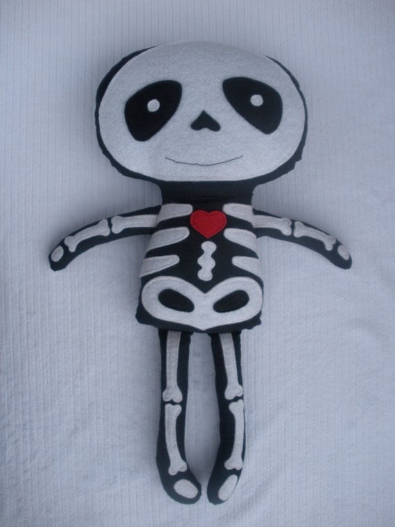 skeleton plush doll