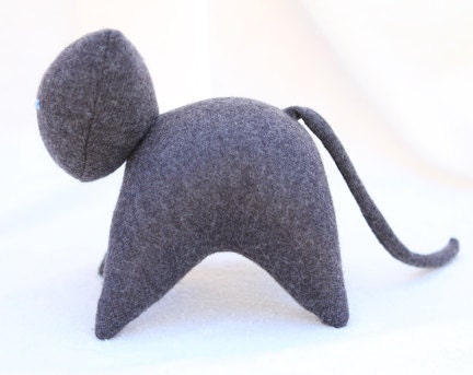 upcycled wool kitten - chaton de laine upcyclée