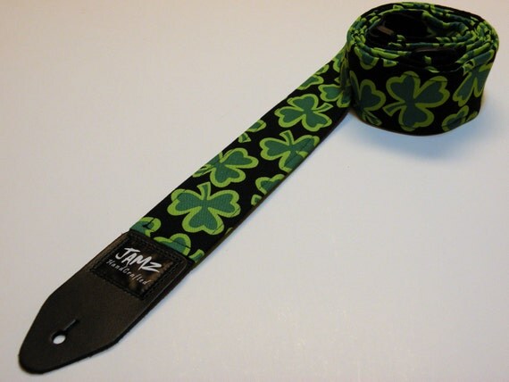 SHAMROCK Guitar Strap Notre Dame Fightin' Irish by JamzOriginals