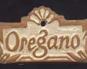 OREGANO  Herb Garden Marker  Plant Sign Ceramic Tile