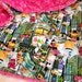 Japanese Anime Fuchsia Swirl Minky Stroller Blanket