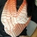Coral, Salmon, Striped Infinity Circle Scarf (women, teen girl) FREE SHIPPING
