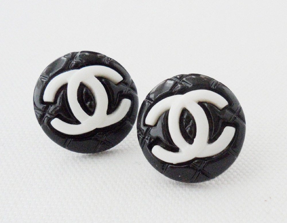 Circle coco earrings - black