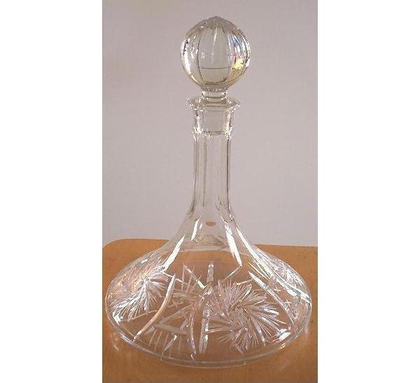 Ship Liquer Pinwheel Crystal Decanter by janescollectables on Etsy