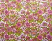 Liberty of London Fat Eighth 'Scotty's Tiger', orange and hot pink tiger Liberty print