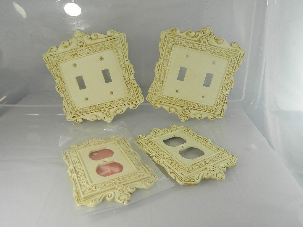 shabby chic switch plate covers electric plug by 3sisterstreasures shabby chic switch plate covers electric plug by 3sisterstreasures