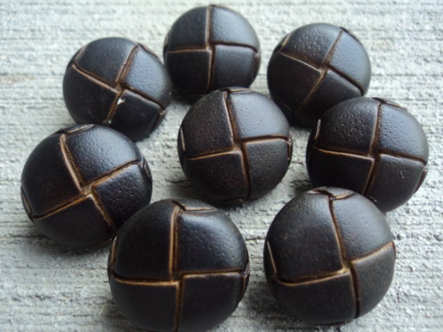 Faux Leather Buttons