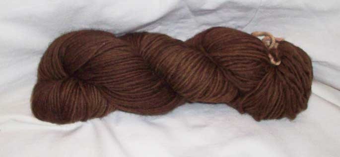 Earth Brown Worsted Weight Wool Yarn