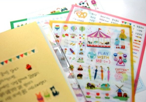 Deco Translucent Sticker Set - Madeleine Deco Sticker - 6 Sheets