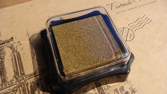 Ink-pad - Golden - made of environment-friendly water-based pigment