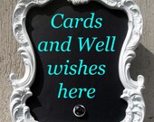 Baroque Style  Antique White Magnetic Chalk Board-Wedding Sign-Office-Nursery-Gift Item