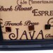 Coffee Lover - New Decorative Space Saver Magnetic Board- Upcycled frame made to look vintage. 33x12.