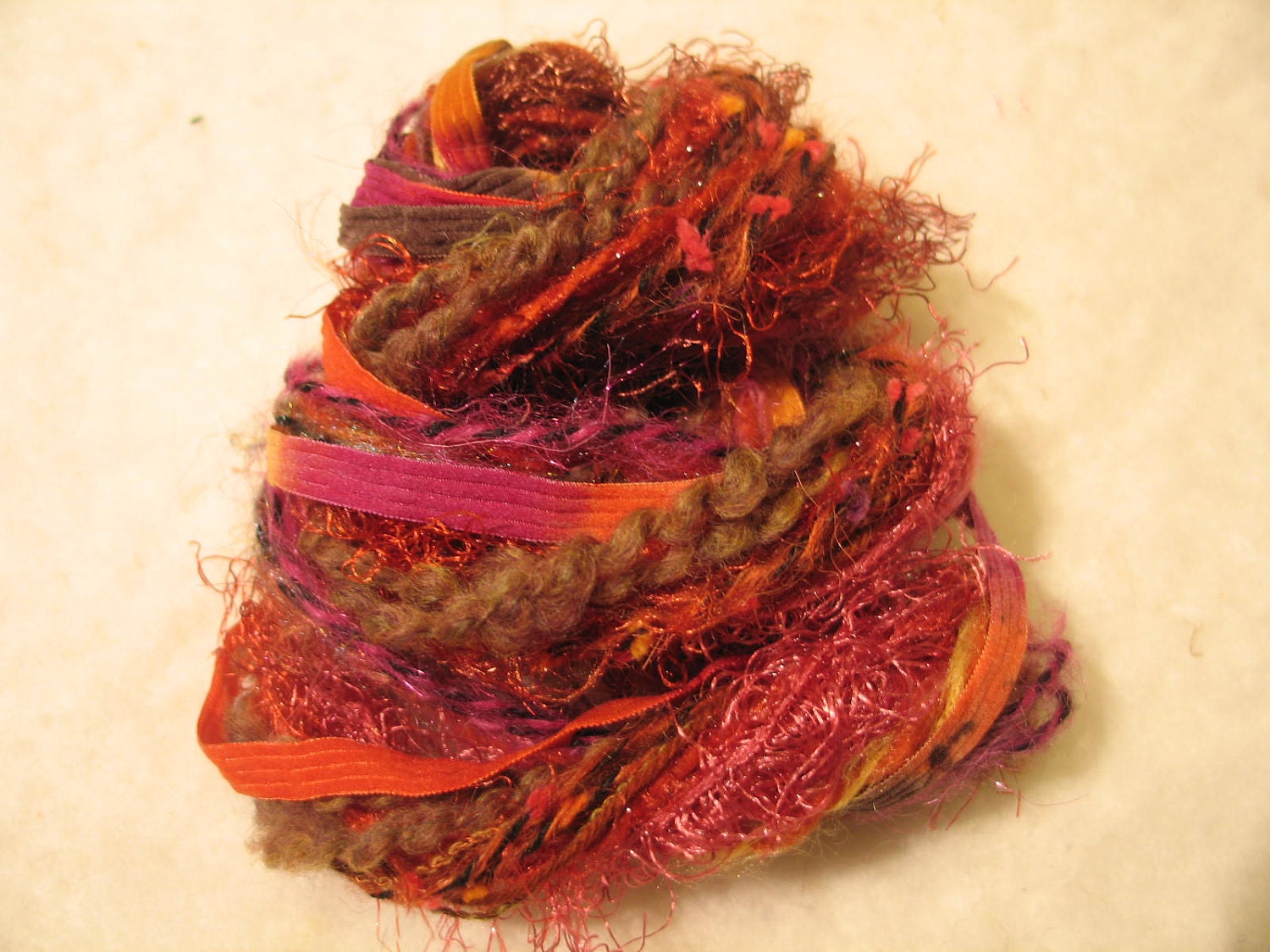 Fiber Candy "Fireside" Bundle - 16 yards in pumpkin, brown & gold