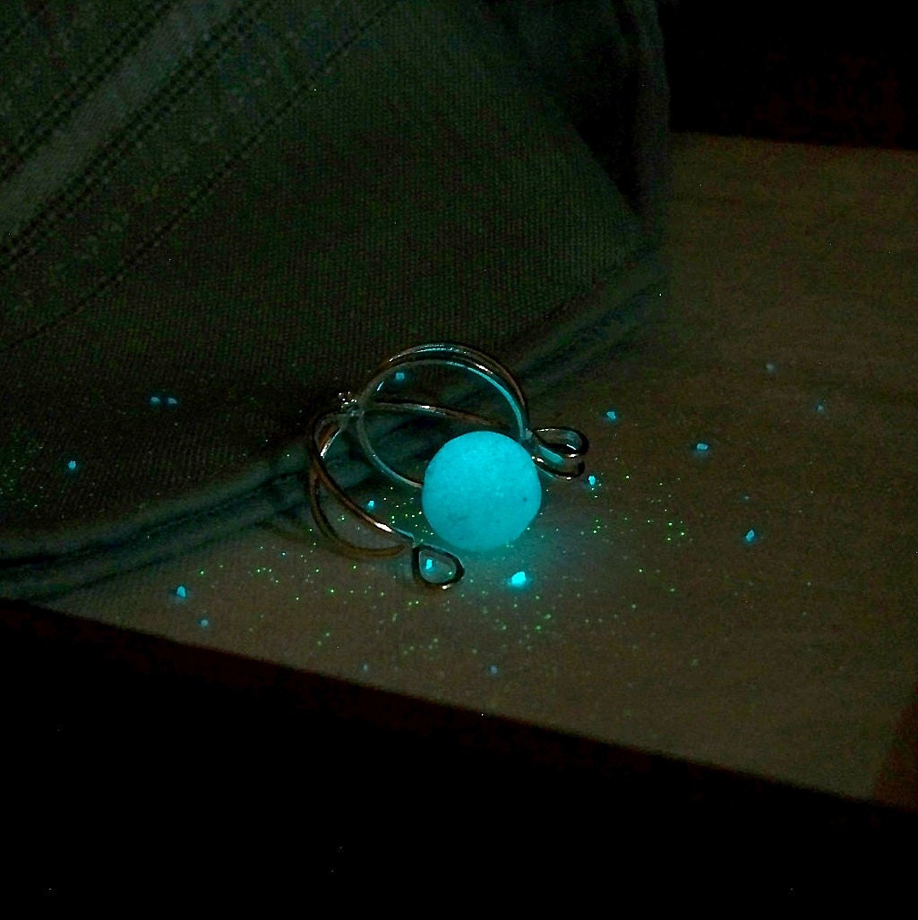 Kaged Magic - Silver Cage Style Pendant with Removable Glow in the Dark Sphere - Magic Made Elegant
