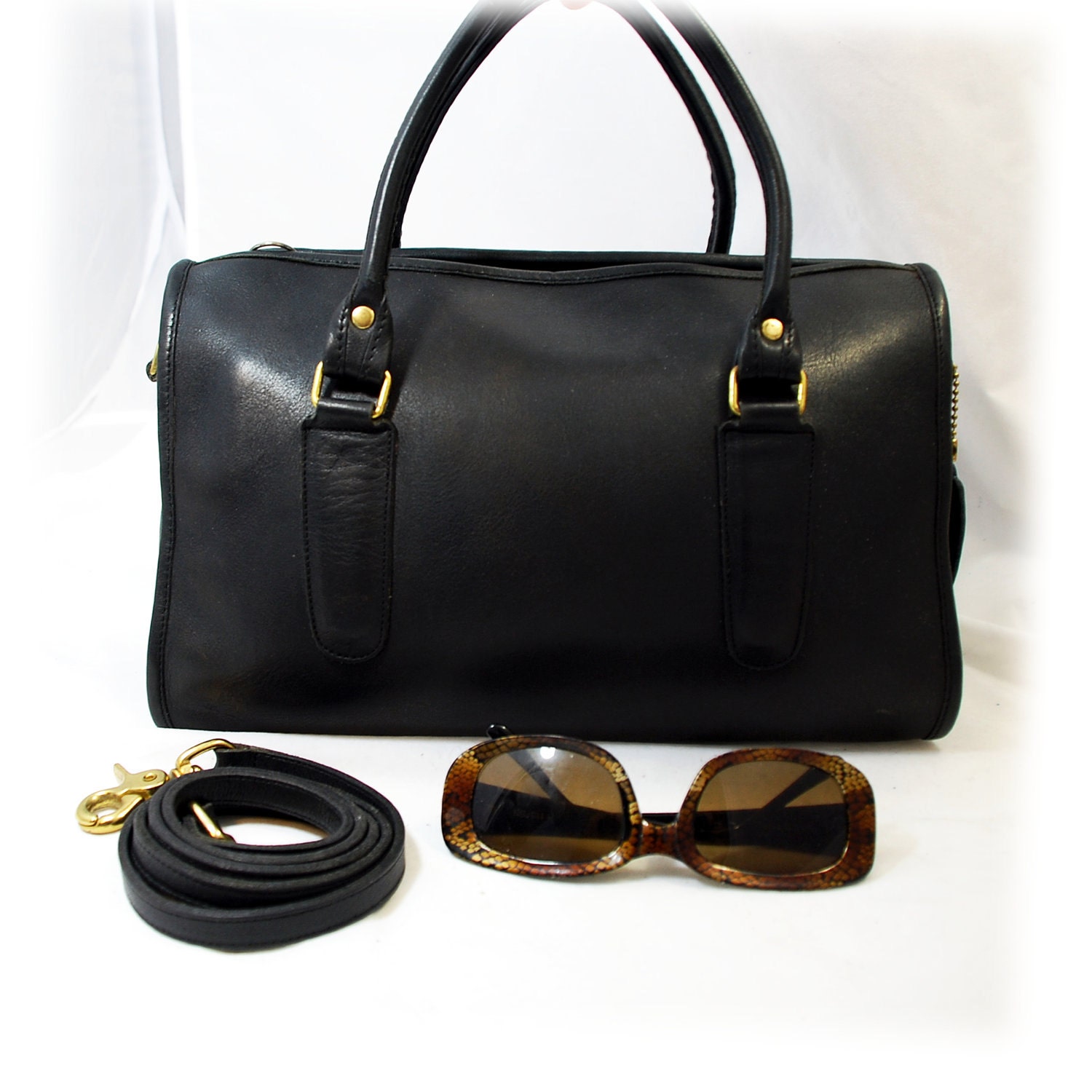 Vintage Coach Speedy Doctor Black Leather Madison by ModPropShop