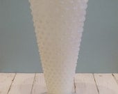 Vintage Milk Glass Large Hobnail Fluted Vase for Wedding Decor Centerpiece