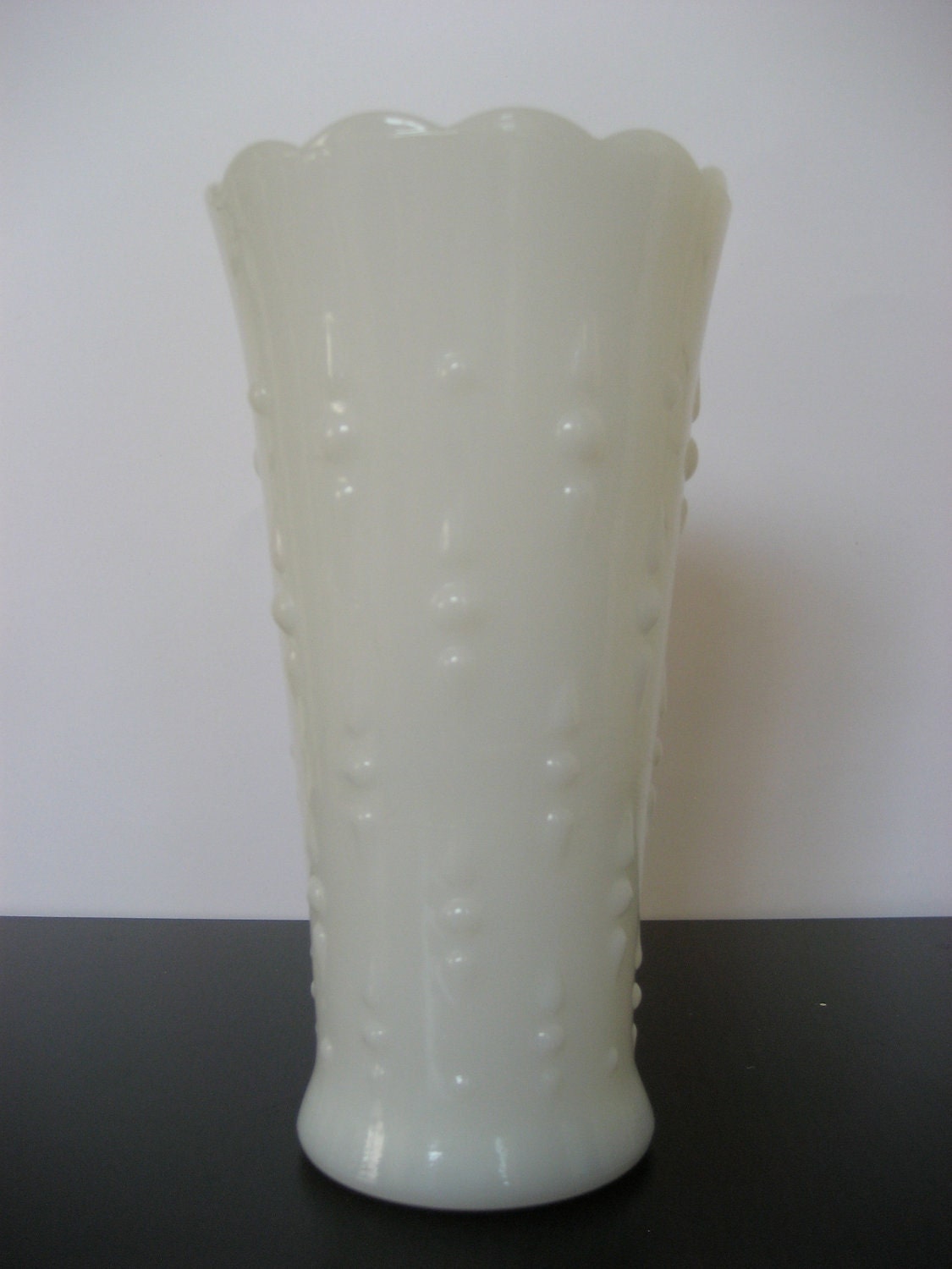 Vintage Milk Glass Patterned Vase for Wedding Decor Centerpiece