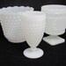 Vintage Milk Glass Hobnail Vases - The Layla Collection - Set of 3 Hobnail Milk Glass Vases