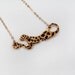 18K gold plated necklace with leopard connector