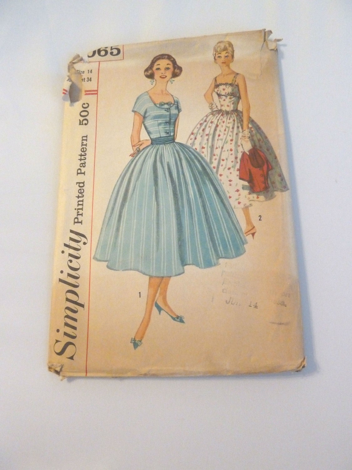 McCall 1950 Audrey Hepburn Style Womens Dress Pattern