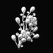 Bridal Hair Brooch Wedding Hair Comb Silver Rhinestones Pearls