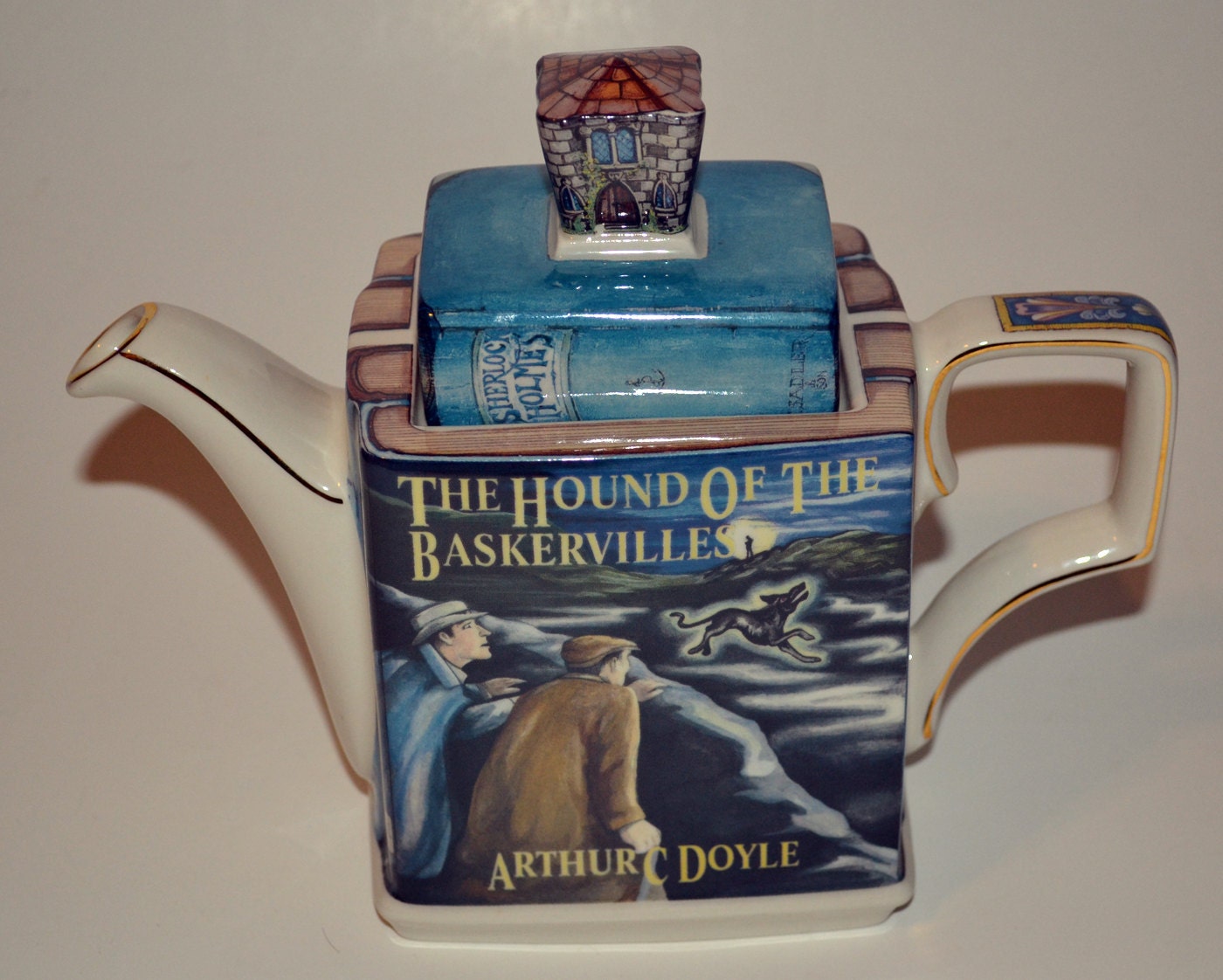 Vintage James Sadler Teapot Hound of the by GloryDayFinds on Etsy