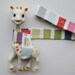 Toy Leash Tether Strap for Sophie The Giraffe & other toys -- Rainbow Stripes