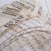 Cupcake, Wrappers, Vintage, Music, Tea Stained, New Years Party, Black and White, Aged-Look, Sheet Music, Shabby Chic, Handmade Wedding