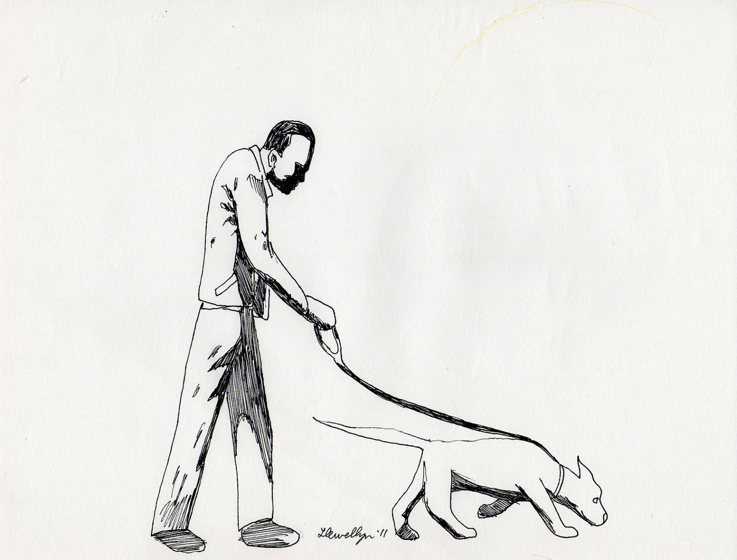 Walking Dog Drawing