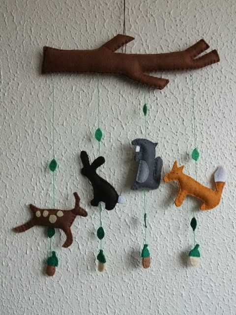 Woodland Animal Baby Mobile