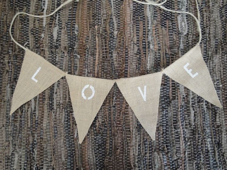 Love Burlap Bunting