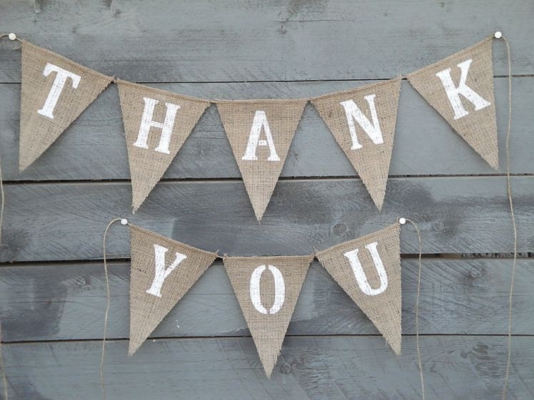 Thank You Burlap banner bunting
