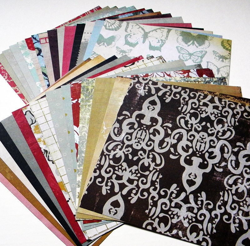 Bella Bella by My Mind's Eye Scrapbooking Paper - 6x6 single sided - Set 1 Supplies by UniqueStashNStuff