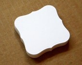 Bracket Cards Square - set of 25 2 7/8" x 2 7/8" White - Handmade die cuts, tags, and paper crafting supplies by UniquesStashNStuff